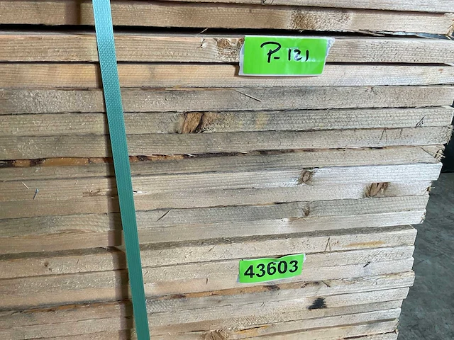 Vuren plank 420x10x2 cm (18x) - afbeelding 6 van  6