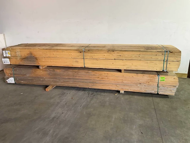 Vuren plank 420x12x2 cm (54x) - afbeelding 1 van  5