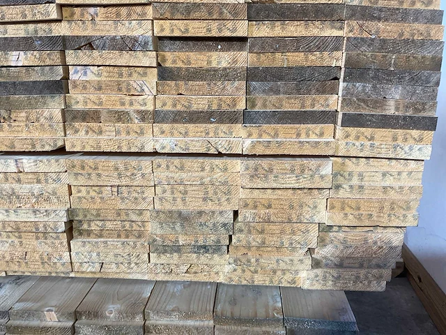 Vuren plank 420x12x2 cm (54x) - afbeelding 3 van  5
