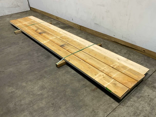 Vuren plank 420x19x2,5 cm (8x) - afbeelding 1 van  9