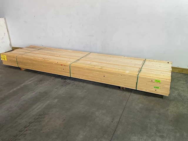 Vuren plank 420x9.5x1.8 cm (169x) - afbeelding 1 van  6