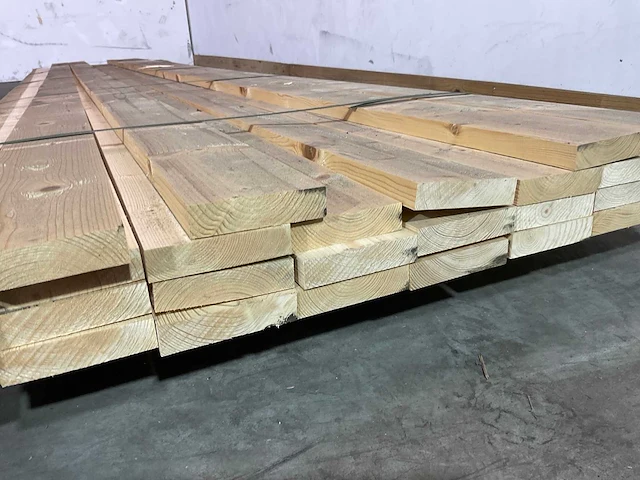Vuren plank 450x12x3 cm (28x) - afbeelding 4 van  5