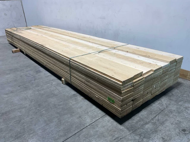 Vuren plank 450x15x2,2 cm (50x) - afbeelding 3 van  7
