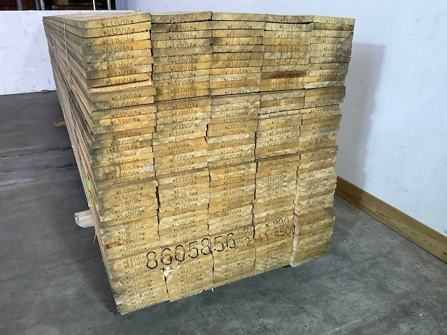 Vuren plank 450x20x2,5 cm (10x) - afbeelding 4 van  6