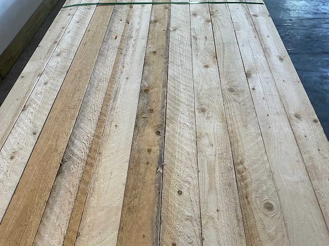 Vuren plank 480x10x2,2 cm (50x) - afbeelding 2 van  5
