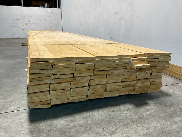 Vuren plank 480x12,5x2,2 cm (66x) - afbeelding 3 van  6