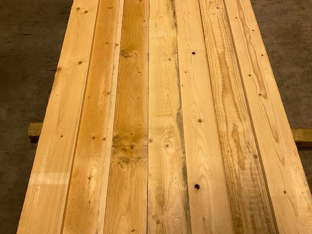 Vuren plank 480x15x2 cm (24x) - afbeelding 3 van  5