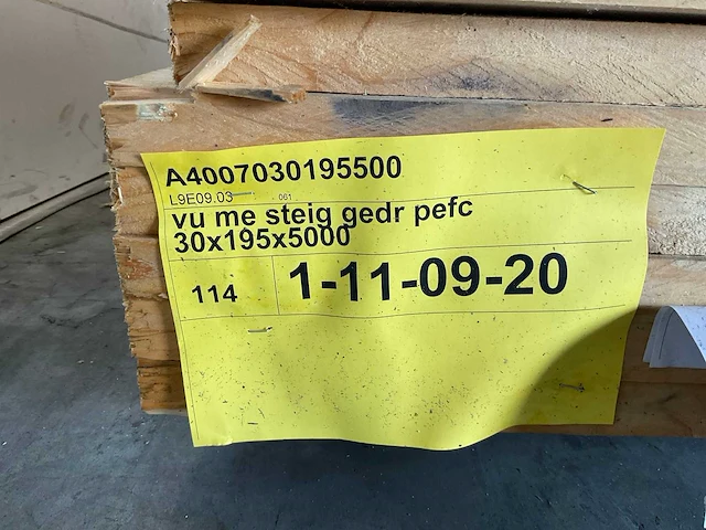 Vuren plank 500x19.5x3 cm (40x) - afbeelding 3 van  6