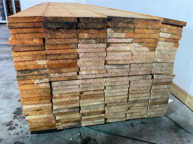 Vuren plank 500x19,5x3,2 cm (20x) - afbeelding 4 van  5