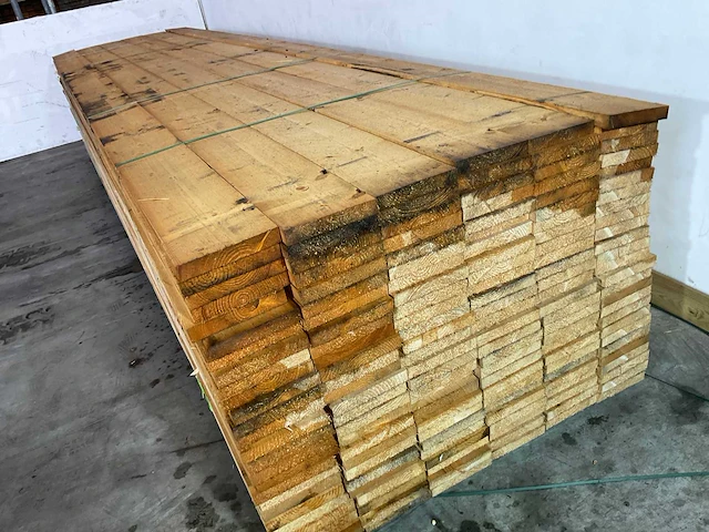 Vuren plank 500x19,5x3,2 cm (20x) - afbeelding 2 van  5