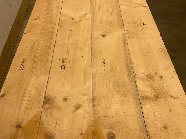 Vuren plank 690x28.5x3.8 cm (4x) - afbeelding 2 van  7