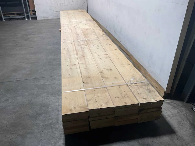Vuren plank 690x28.5x3.8 cm (4x) - afbeelding 4 van  7