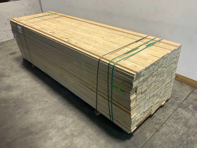 Vuren plank geschaafd 360x10x2 cm (200x) - afbeelding 1 van  7