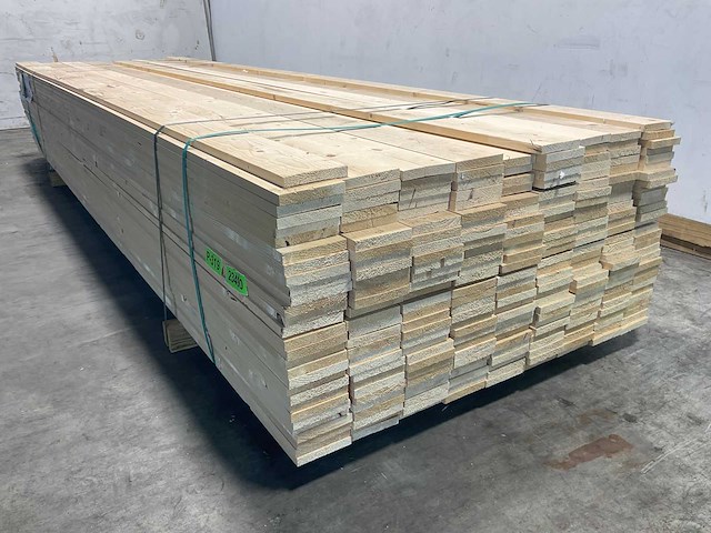 Vuren plank geschaafd 360x12,5x2 cm (245x) - afbeelding 5 van  7