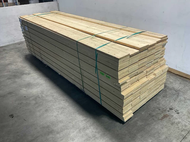 Vuren plank geschaafd 360x20x3 cm (75x) - afbeelding 1 van  7