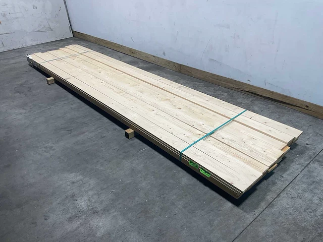 Vuren plank geschaafd 420x12,5x2 cm (35x) - afbeelding 1 van  7