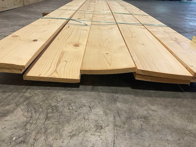 Vuren plank geschaafd 420x20x2 cm (8x) - afbeelding 6 van  7