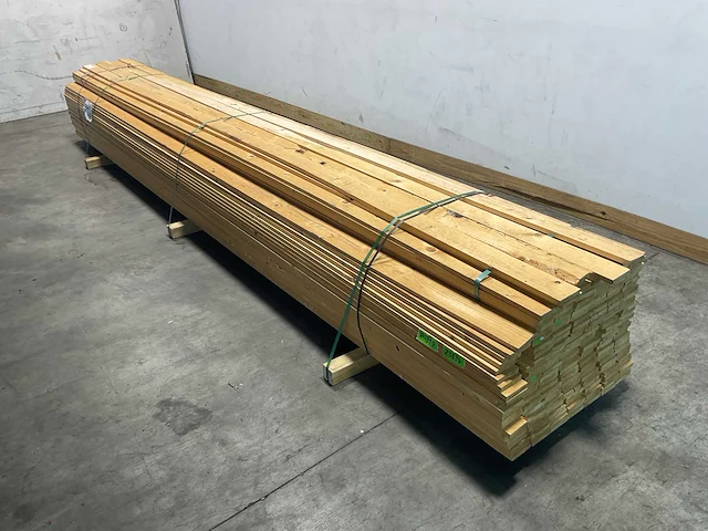 Vuren plank geschaafd 480x10x2 cm (194x) - afbeelding 1 van  7