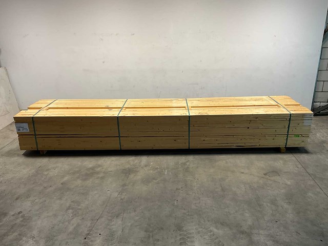 Vuren plank geschaafd 480x9,5x2,8 cm (75x) - afbeelding 2 van  6