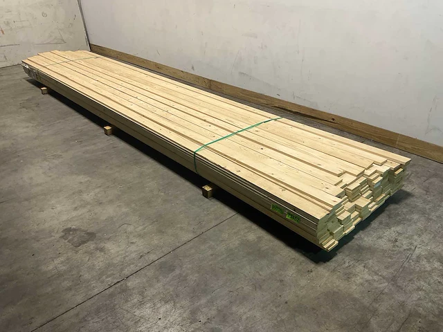 Vuren plank geschaafd 510x10x2 cm (123x) - afbeelding 1 van  7