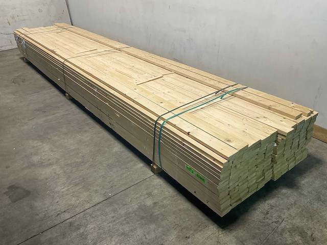 Vuren plank geschaafd 540x10x3 cm (100x) - afbeelding 1 van  7