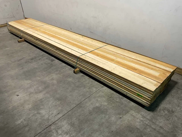 Vuren plank geschaafd 540x12,5x3,5 cm (56x) - afbeelding 1 van  5