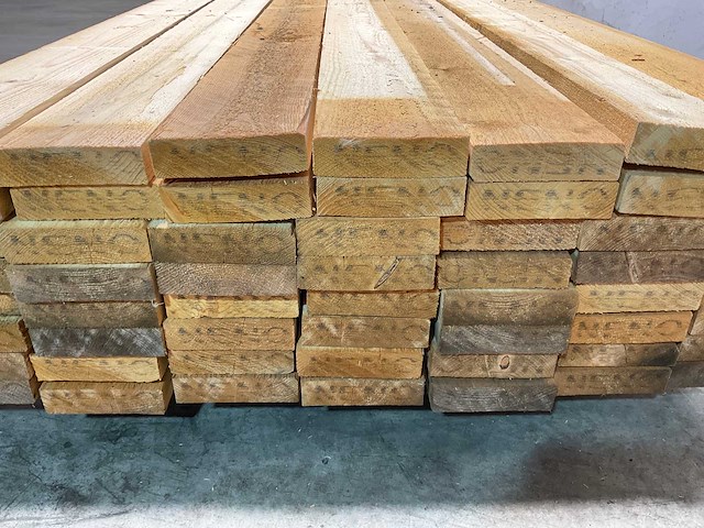 Vuren plank geschaafd 540x12,5x3,5 cm (56x) - afbeelding 3 van  5