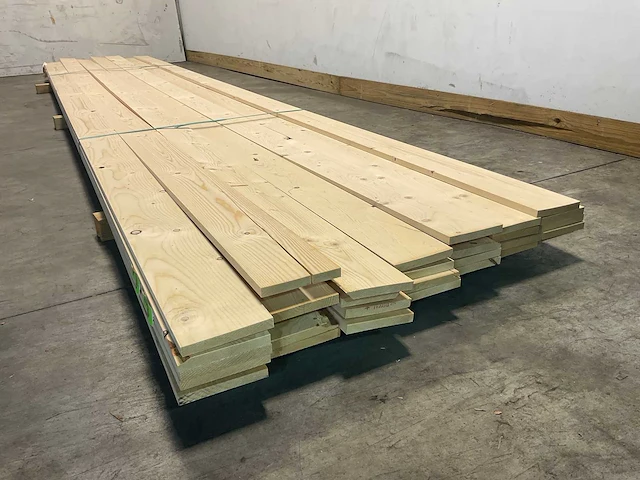 Vuren plank geschaafd 540x15x2 cm (30x) - afbeelding 5 van  7