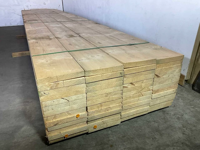 Vuren plank geschaafd 600x28,5x3,8 cm (10x) - afbeelding 2 van  5