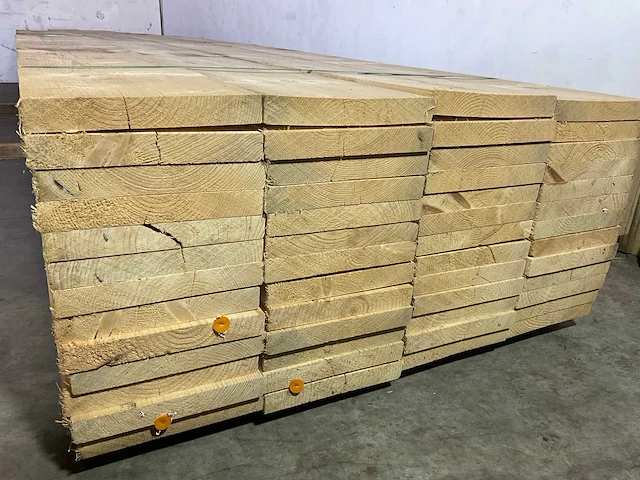 Vuren plank geschaafd 600x28,5x3,8 cm (5x) - afbeelding 4 van  5