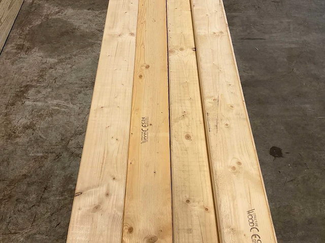 Vuren plank geschaafd 690x14x3,8 cm (10x) - afbeelding 4 van  8
