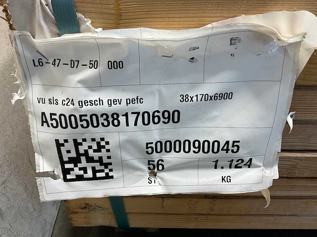 Vuren plank geschaafd 690x17x3,8 cm (25x) - afbeelding 6 van  7