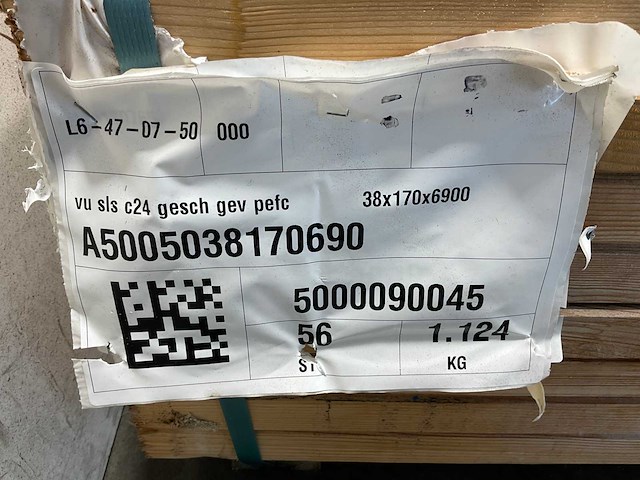 Vuren plank geschaafd 690x17x3,8 cm (29x) - afbeelding 6 van  7