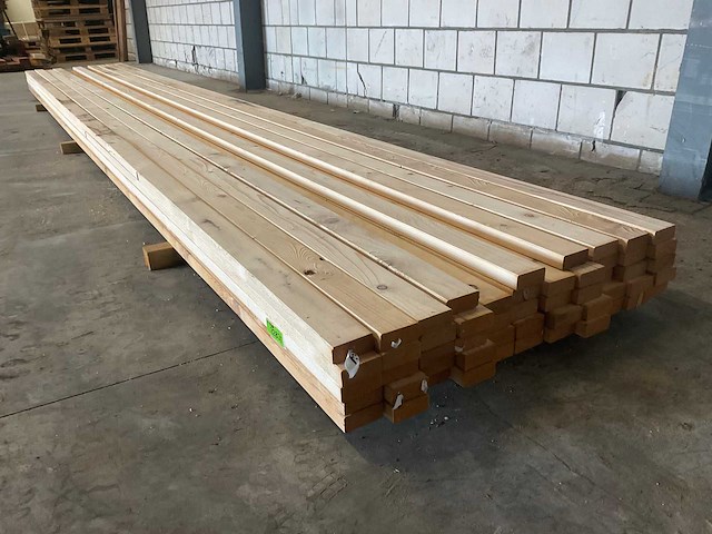 Vuren plank geschaafd 690x9x3,6 cm (9x) - afbeelding 1 van  7