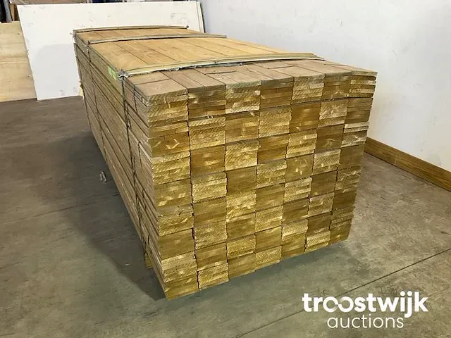 Vuren plank geschaafd en geïmpregneerd 270x15x2,2 cm - afbeelding 2 van  7