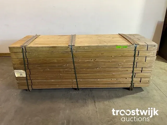 Vuren plank geschaafd en geïmpregneerd 270x15x2,2 cm - afbeelding 1 van  7