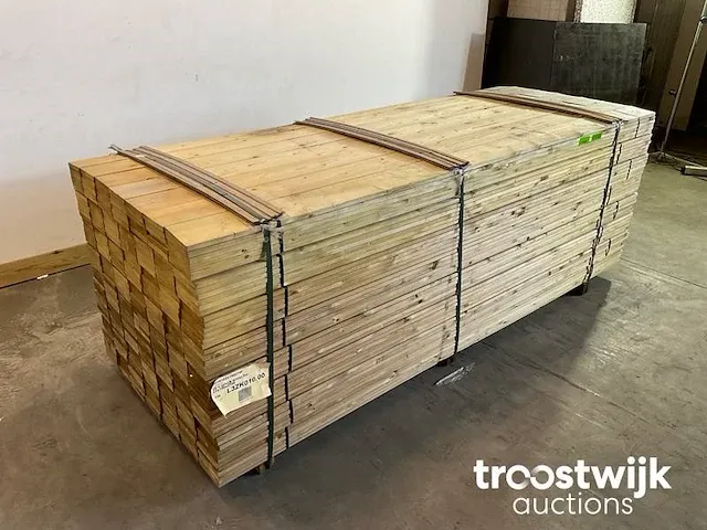 Vuren plank geschaafd en geïmpregneerd 270x15x2,2 cm - afbeelding 4 van  7