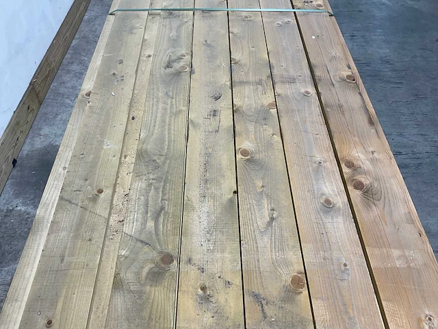 Vuren plank geschaafd geïmpregneerd 390x15x2,2 cm (75x) - afbeelding 3 van  6
