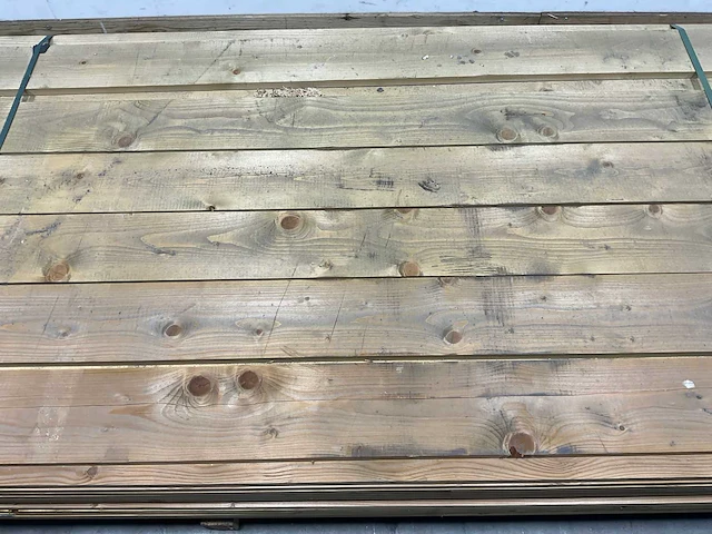 Vuren plank geschaafd geïmpregneerd 390x15x2,2 cm (75x) - afbeelding 4 van  6