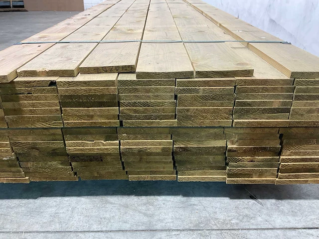 Vuren plank geschaafd geïmpregneerd 390x15x2,2 cm (75x) - afbeelding 6 van  6