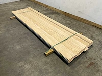 Vuren plank geschaafd mes- en groef 300x12x1,8 cm (22x) - afbeelding 1 van  6