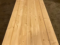 Vuren plank geschaafd mes- en groef 300x12x1,8 cm (22x) - afbeelding 3 van  6