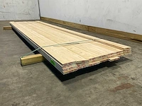 Vuren plank geschaafd mes- en groef 300x12x1,8 cm (22x) - afbeelding 4 van  6