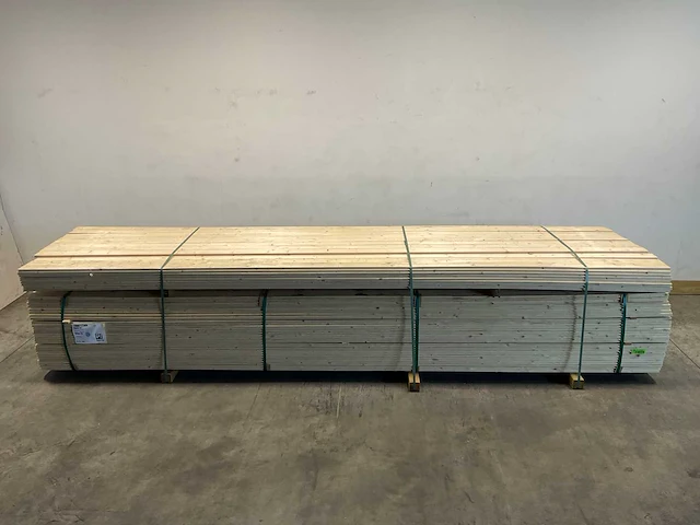 Vuren plank geschaafd mes- en groef 420x9,5x1,8 cm (102x) - afbeelding 1 van  7