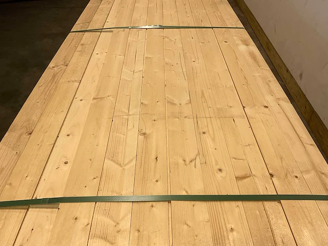 Vuren plank geschaafd mes- en groef 420x9,5x1,8 cm (150x) - afbeelding 3 van  7