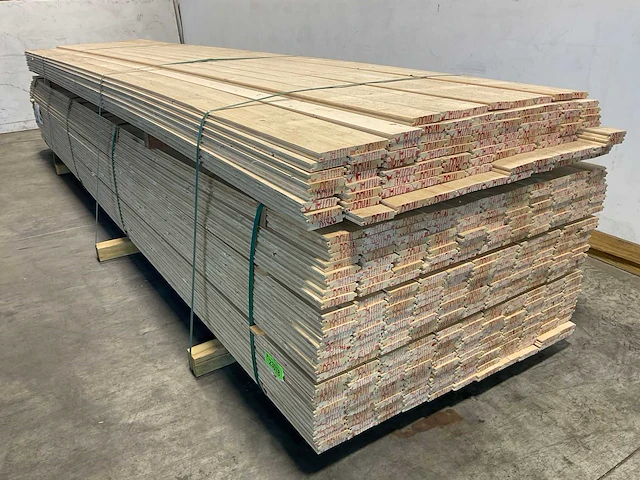 Vuren plank geschaafd mes- en groef 420x9,5x1,8 cm (150x) - afbeelding 5 van  7