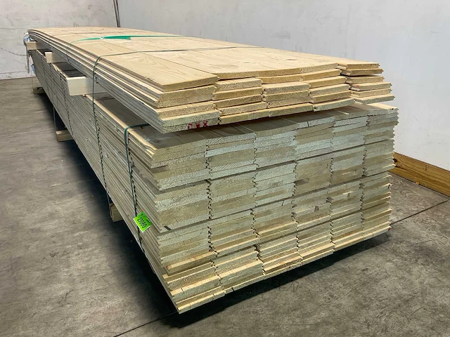 Vuren plank geschaafd met mes- en groef 450x17x1,8 cm (100x) - afbeelding 5 van  7