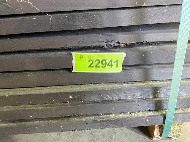 Vuren plank geschaafd zwart geïmpregneerd 400x19,5x2,5 cm (14x) - afbeelding 7 van  7