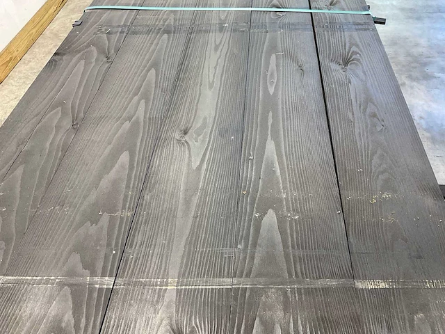 Vuren plank geschaafd zwart geïmpregneerd 400x19,5x2,5 cm (44x) - afbeelding 4 van  7