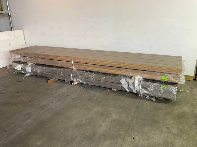 Vuren plank grijs 480x15x3 cm (45x) - afbeelding 1 van  5